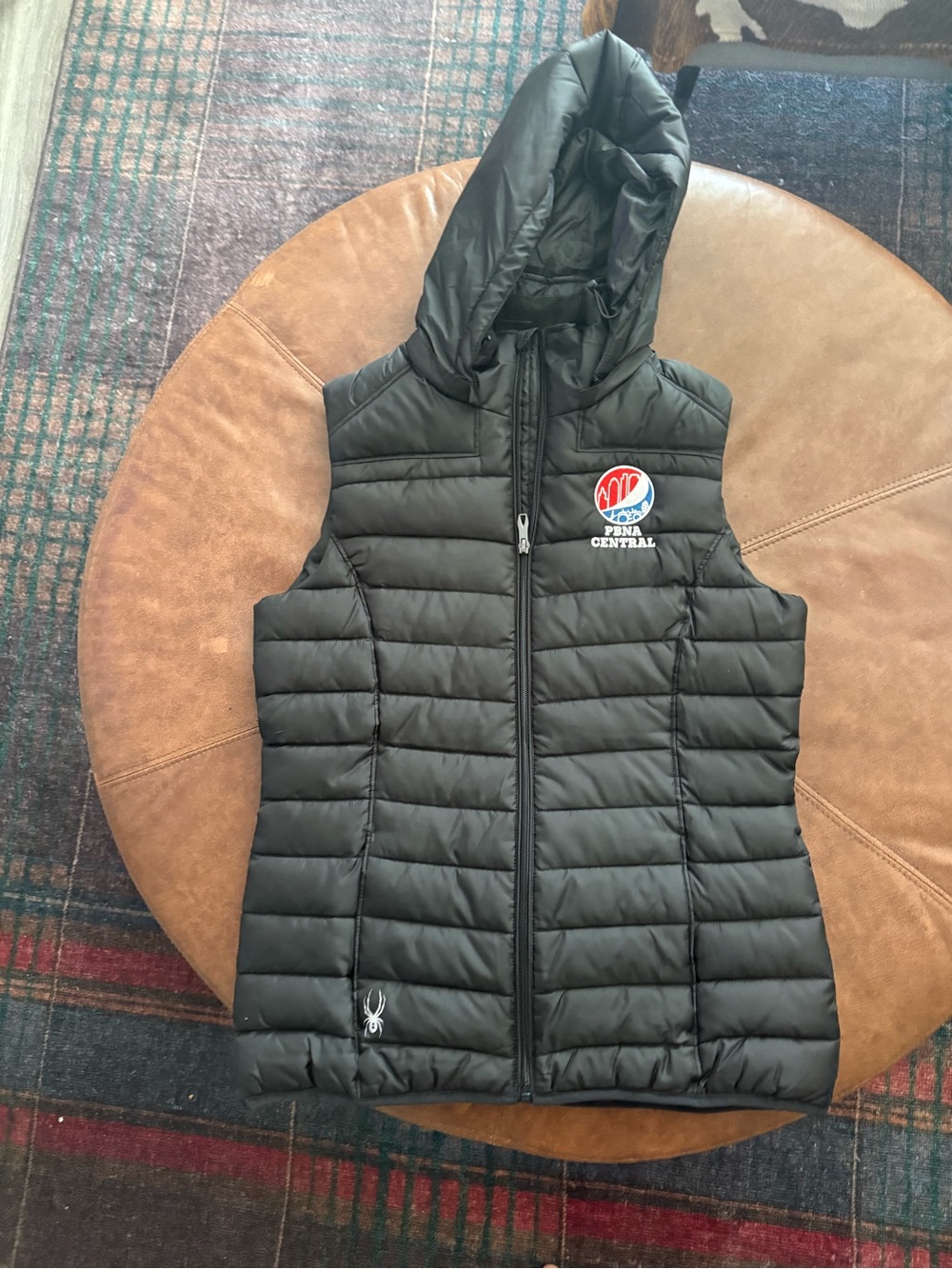 Spyder Black Quilted Hooded Puffer Vest